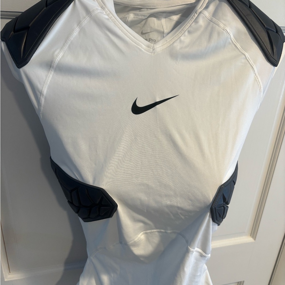 Nike Pro White football padded shirt